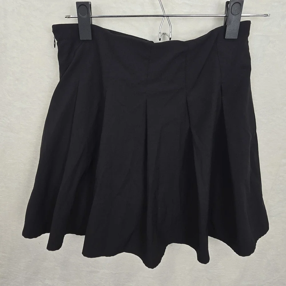J. Crew Size XS Pleated Active Skort Womens's Activewear Black‎ Skirt shorts